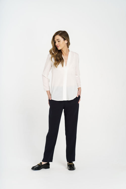Vee Neck Shirt - Vanilla 2227