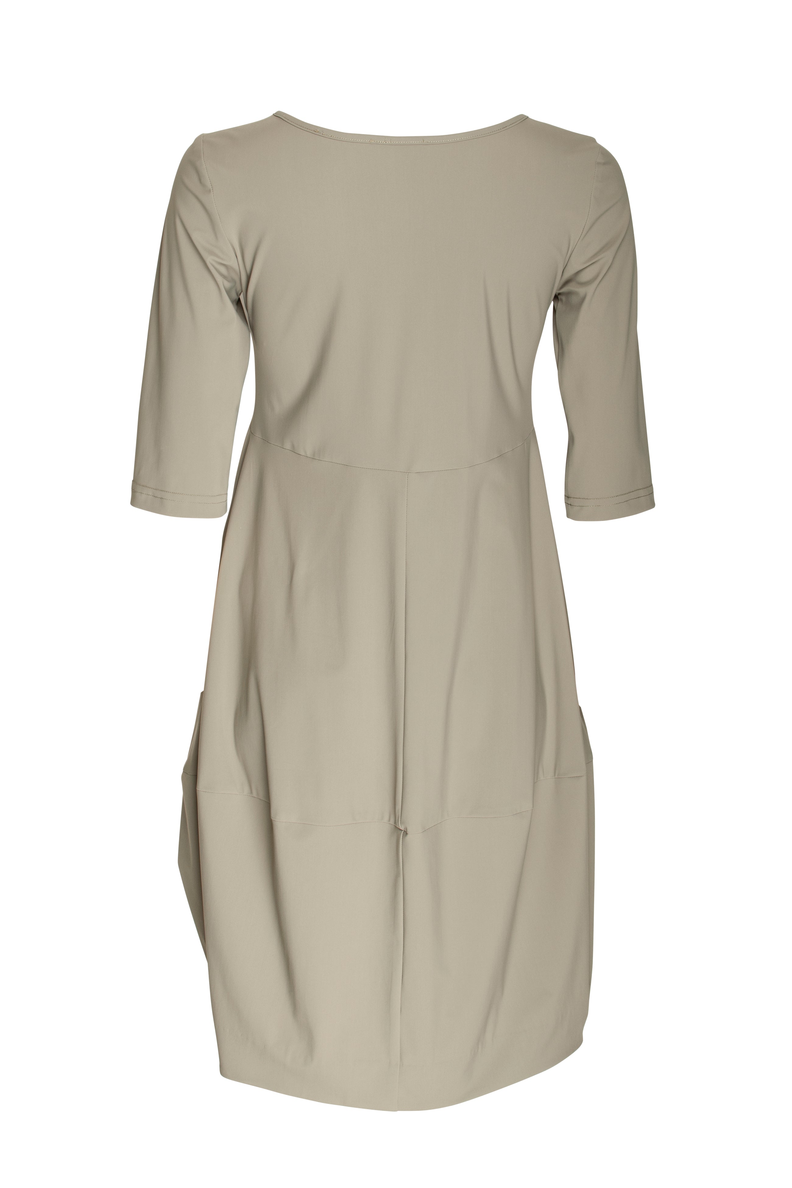 Short Sleeve Panel Hem Dress - Eucalypt Jersey 5045