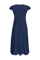 Multi Seam Cap Sleeve Dress - Indigo 4632