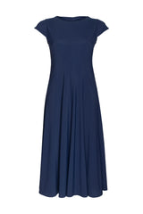 Multi Seam Cap Sleeve Dress - Indigo 4632