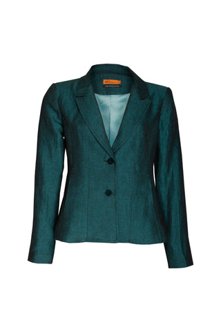High Revere Collar Jacket - Indigo Jersey 6053