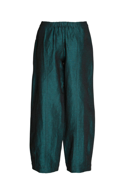 Linen Hip Pocket Pant - Teal 6009