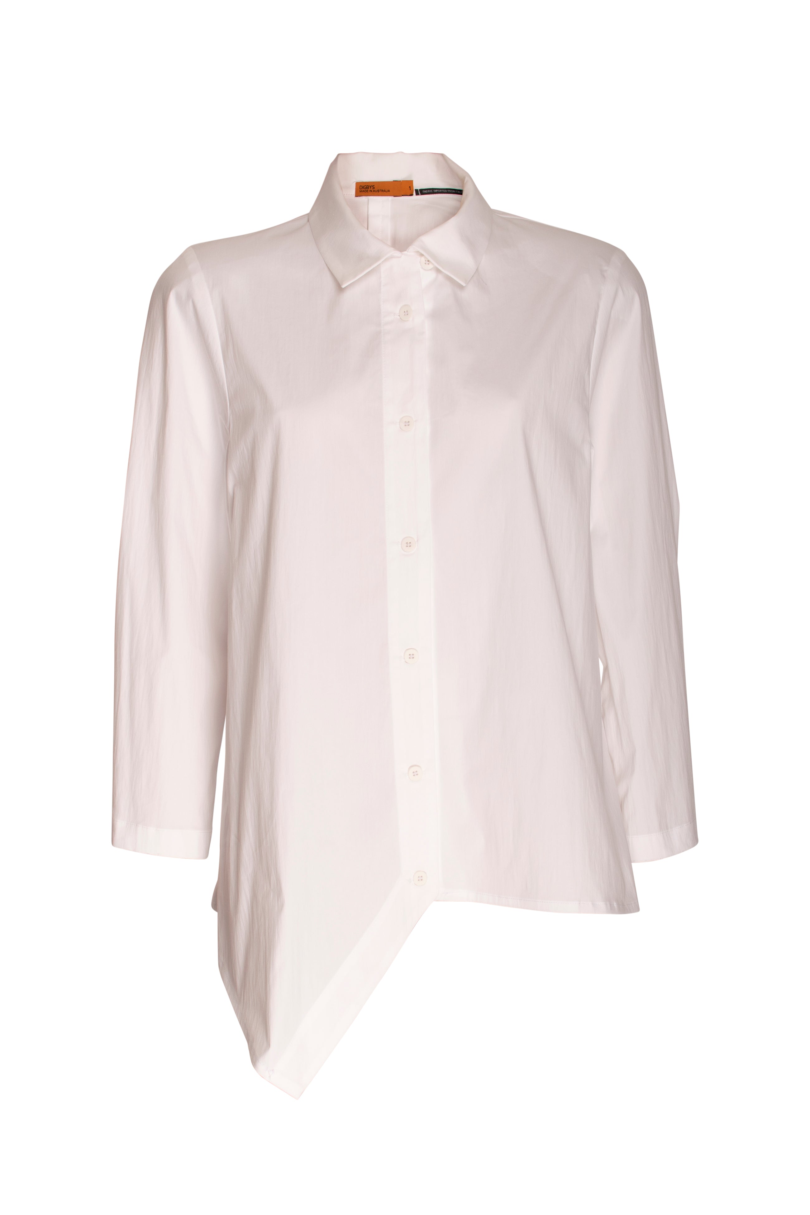 Angle Hem Shirt - White 5022