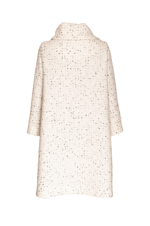 Crossover Collar Coat - Winter White 5016