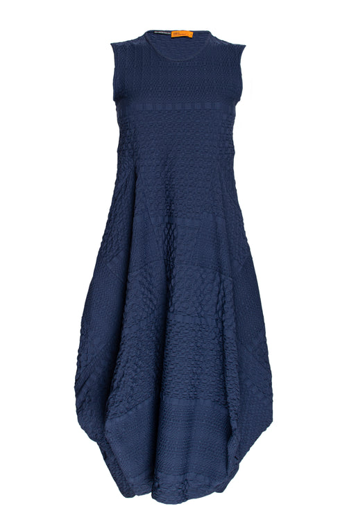 Multipanel Dress - Indigo Jacquard 7859