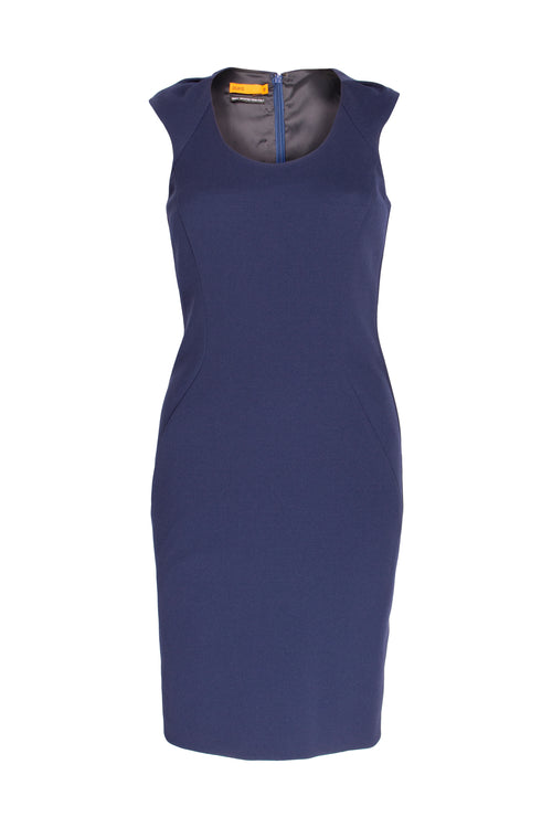 Indigo Tucked Shoulder Dress 7276