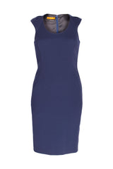 Indigo Tucked Shoulder Dress 7276