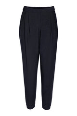 Dark Navy Elastic Waist Pleated Pant 4254