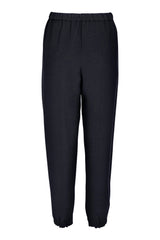 Dark Navy Elastic Waist Pleated Pant 4254