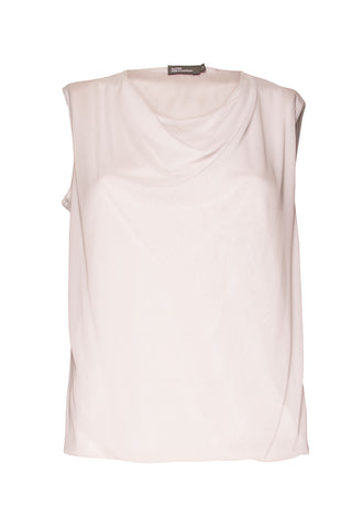 Cross Over Collar Shirt - White 6021