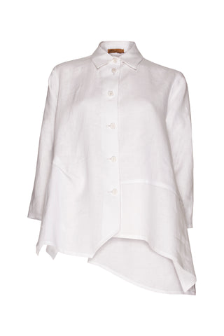 4 Button Shirt - Cerise/Cream 6045