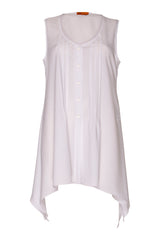 White Pintuck Singlet 7224